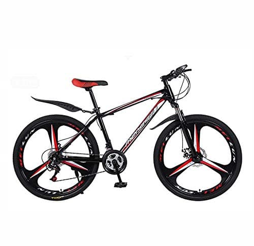GASLIKE 26 Inch Mountain Bike Bicycle, High Carbon Steel And Aluminum Alloy Frame,Double Disc Brake, PVC And All Aluminum Pedals,B,21 speed