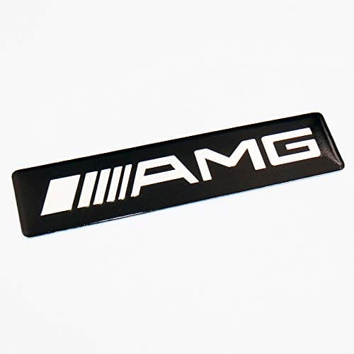 US85 Direct Mercedes-Benz 3D Universal Exterior & Interior AMG Edition Multimedia Emblem Decal Badge Decoration Refit Logo Gift (Black AMG)