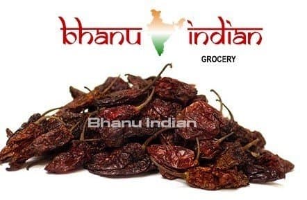 Bhanu Dried Whole Smoked Ghost Chile (Bhut Jolokia) 28.16 Grams / (20-25 Pods)