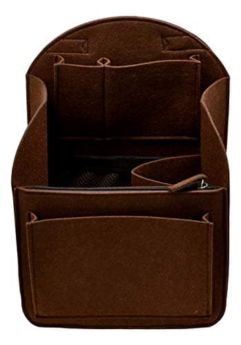 Backpack Organizer Insert - 9 Pocket Felt Storage Travel Bag Purse Tote Shaper with Rounded Top