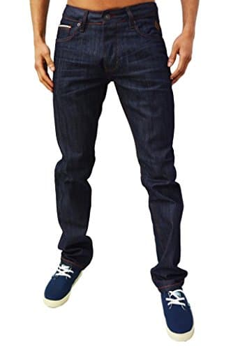DML Jeans Designer Men's Slim Fit Tapered Leg Denim Pants