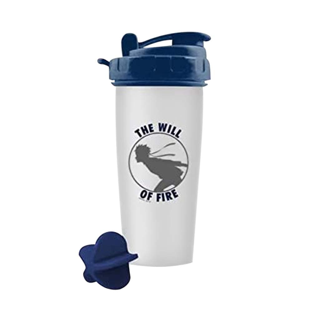Naruto Shippuden Shaker Bottle "THE WILL OF FIRE" [CLEAR 20oz] Anime Shaker Bottle, Gymnastic Shaker/Water Bottle for Adults, (OFFICIALLY LICENSED), By Just Funky