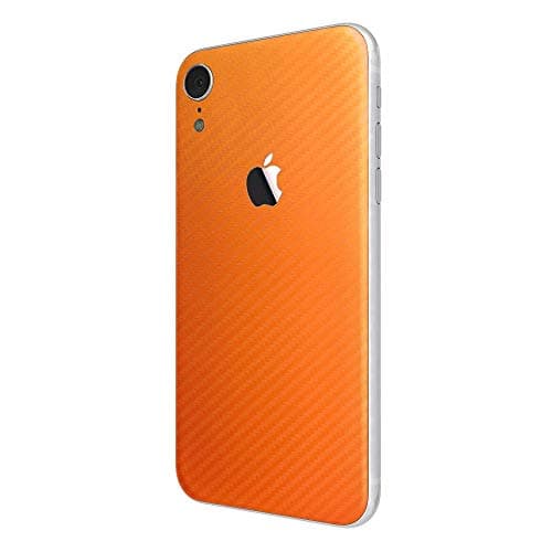 Orange Carbon Fiber SKINTZ Glass Protection Skin Wrap Compatible with iPhone XR (6.1")