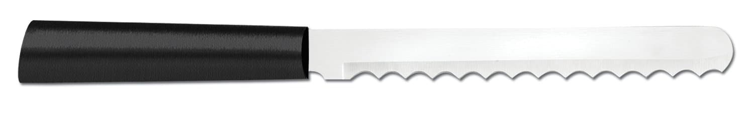 Rada Cutlery Bagel Knife Stainless Steel Blade Steel Resin Made in USA, 10-1/8 Inches, Black Handle