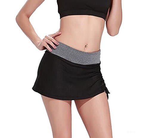 Women's Casual Mini Tennis Skirt Gym Girls Running Skorts with Built-In Shorts