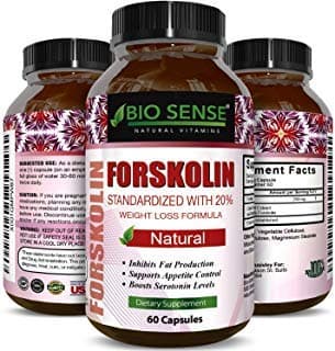 Natural Coleus Forskohlin Extract Supplement for Weight Loss Antioxidant Maximum Strength Vitamin Best Thermogenic Fat Burner Healthy Weight Management Get Lean and Trim Men and Women By Nature Bound, 60 capsules, 250mg