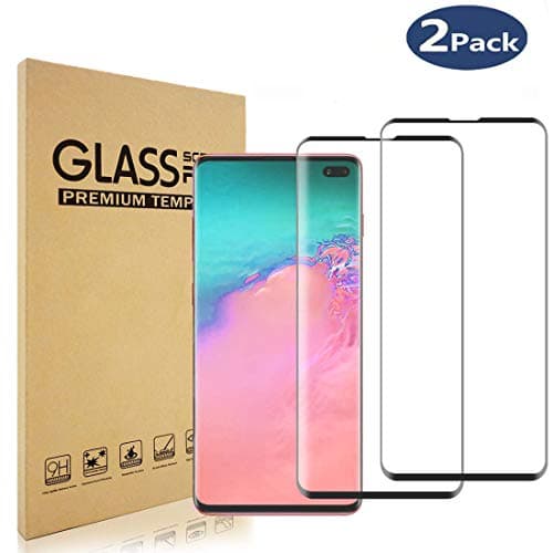 [2-Pack] Samsung Galaxy S10 Plus Screen Protector,[9H Hardness] empered Glass Screen Protector Compatible with Samsung Galaxy S10 Plus [Support Fingerprint Unlock][Black Border]-01