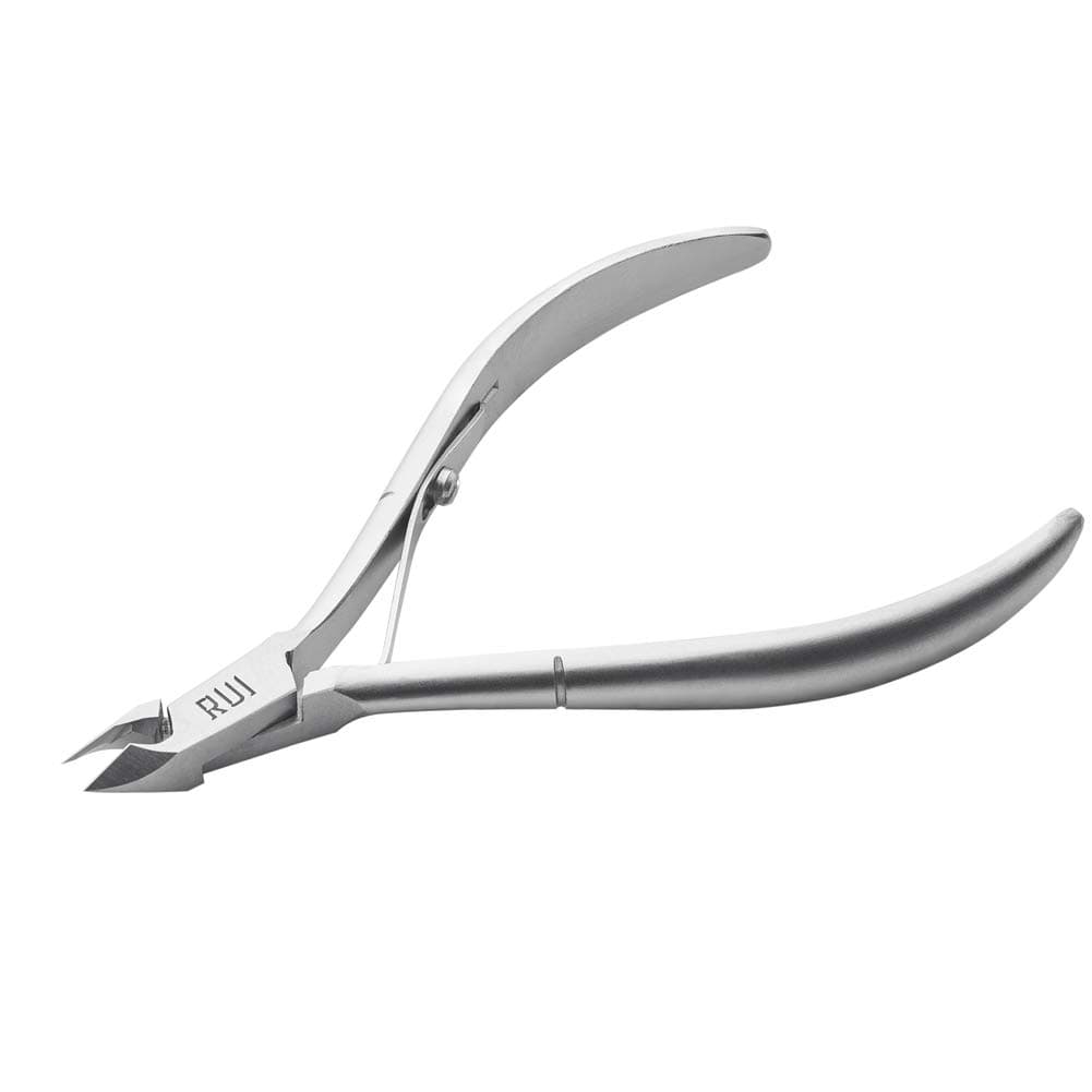 Rui SmithsProfessional Cuticle Nippers | Precision Surgical-Grade Stainless Steel Cuticle Trimmer, French Handle, Single Spring, 5mm Jaw (Half Jaw)