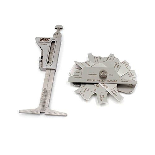 Welding Fillet Gauge 7 Pieces Set in inch/mm & Hi-Lo Welding Gauge Misalignment Weld Gage in Inch/mm