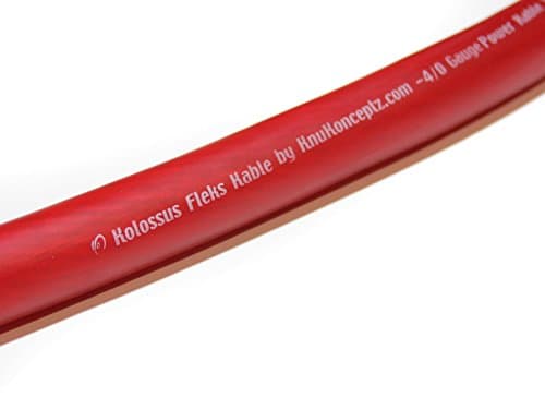 KnuKonceptz Kolossus Flex Kable 4/0 (0000) Gauge Red Power Wire Oxygen Free Copper OFC