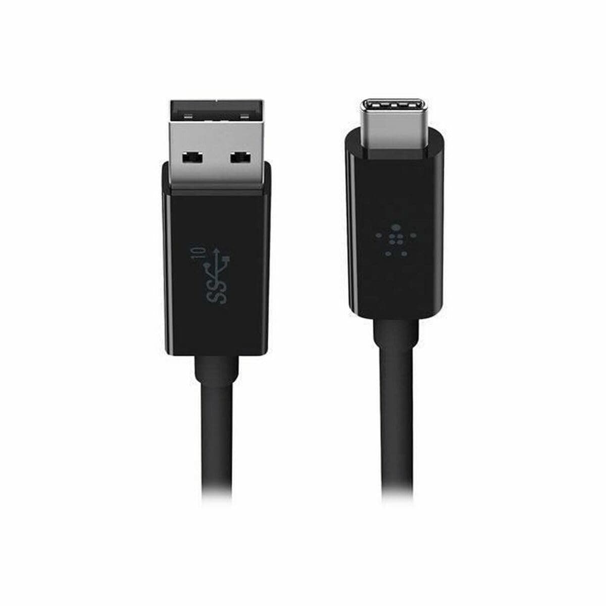 Belkin USB 3.1 Super Speed 10Gbps Transfer Type-A to Type-C Cable for Laptop, Desktop Computer, USB-A Charger and Battery Pack, 3A Power Output - 1 Meter