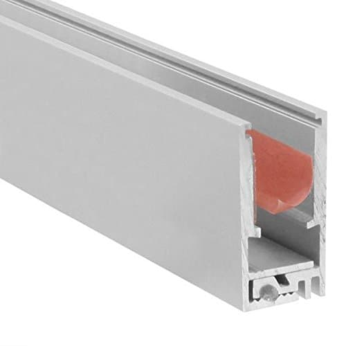 3.28 ft. - Anodized Aluminum KRAV-810 Channel - Illuminates the Edges of Glass or Acrylic with LED Tape Light - Klus 18016