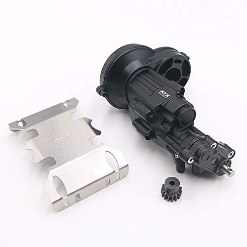 KYX Racing SCX10 II Metal Gearbox + Stainless Steel Chassis Guard Plate Set