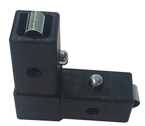 EZTUBE 2-Way Black Corner Aluminum Extrusion Push pin Assembly Connector. Plastic Composite Coupler connectors.