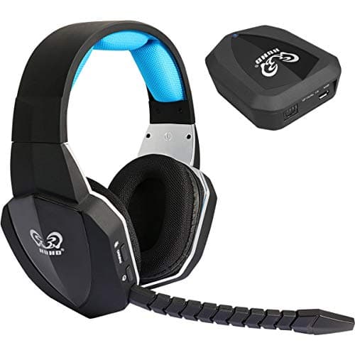 Wireless Optical Stereo Gaming Headset Over Ear Comfortable Headphones for PS4 PS3 Xbox 1 Xbox 360 PC Computer with Detachable Microphone(Connect with Xbox ONE via Microsoft Adaptor or Kinect
