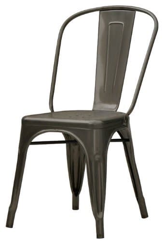 Designform Furnishings Stella Side Chair in Matte Gunmetal