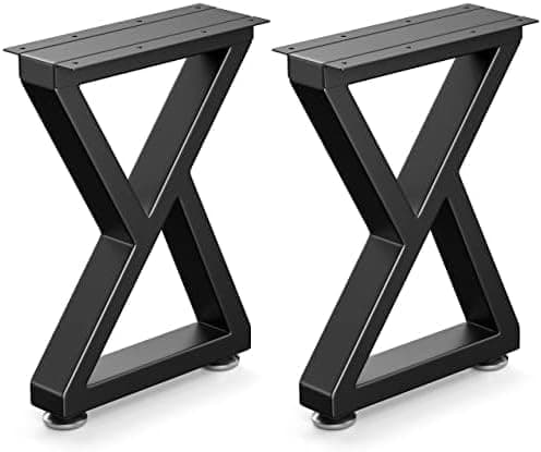 28" Metal Table Legs, Bench Legs Chair Legs, Heavy Duty Desk Legs Coffee Table Legs, Black Metal End Table Legs, DIY Furniture Legs (28" Z-Type)