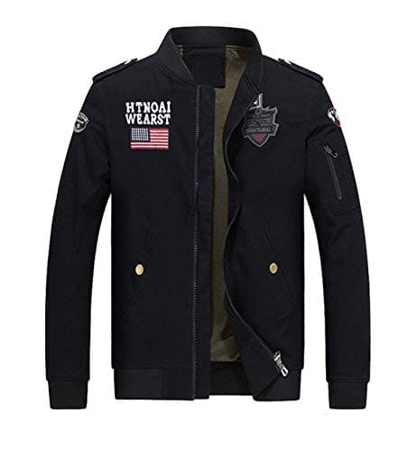 Kjdshwa Men's Casual Wear Cotton Lightweight Jacket(US: S, Khaki1)