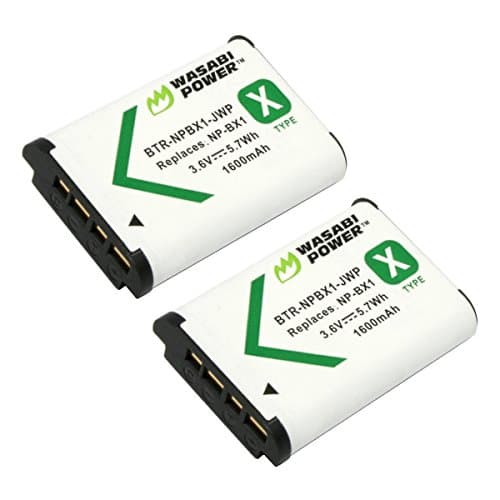 Two Wasabi Power Battery for Sony NP-BX1 and Sony Cyber-Shot DSC-RX100, HDRCX405