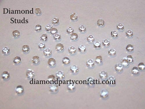 5mm Edible Diamond Studs Wedding Cake Cupcake Jewel Sugar Decoration 54pcs Clear