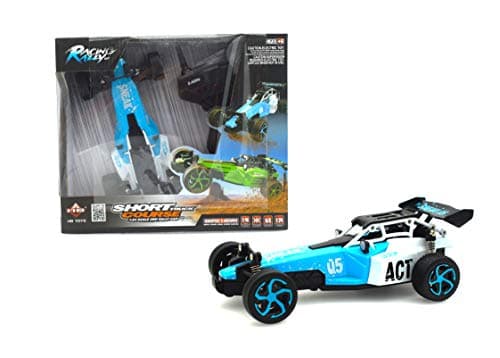 PAPA TOYS Electric Off Road RC Cars High Speed 4WD 2.4Ghz Radio Remote Control Racing Drift Toy Car Kit 1/24 Scale USB Charging Radio Controlled Vehicle RC Formula Car (Blue)