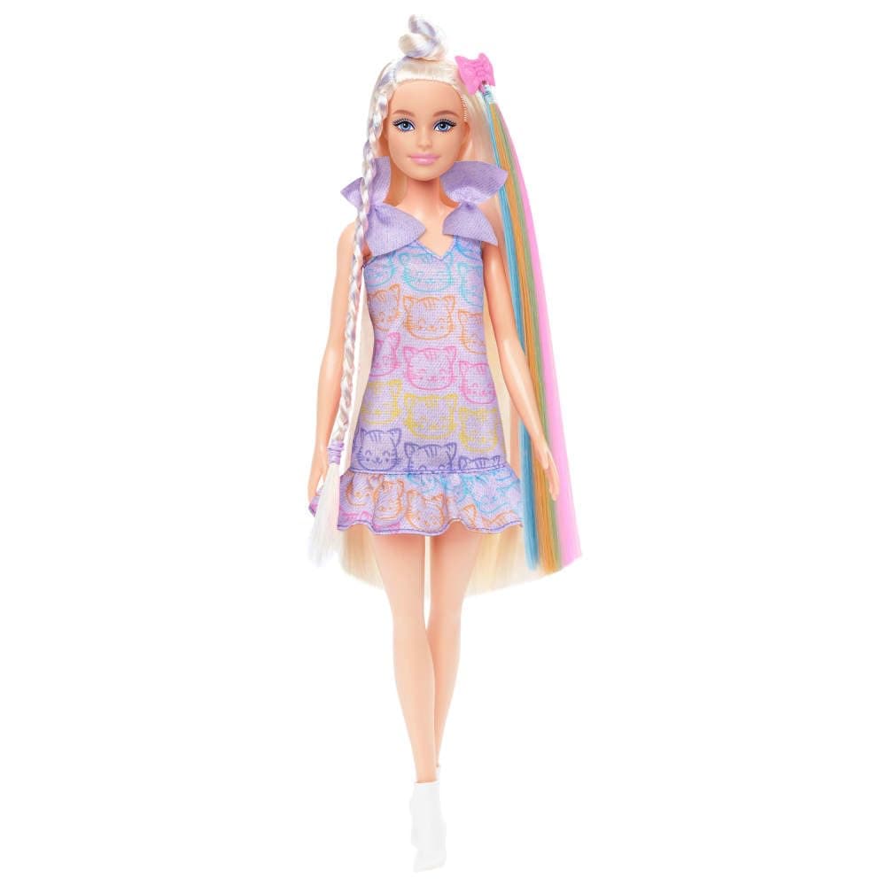 Barbie Fun & Fancy Doll & Accessories, Blonde Fashion Doll with Extra-Long Hair & 2 Looks, Including Silver Metallic Dress & Hair Extension