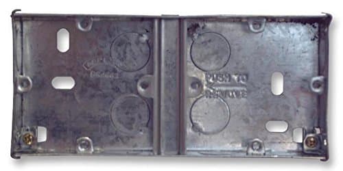 Appleby Dual Flush Steel Back Box, 154x68x25mm (WxHxD)