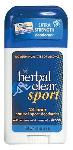 Herbal Clear Sport 24 Hour Natural Sport Deodorant with Tea Tree Oil and Swiss Alps Lichen, 1.8 Ounce (Pack of 3)