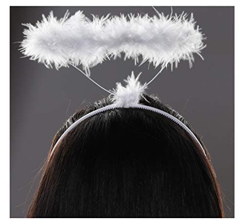 Angel Wings and Halo for Kids Halloween Costume Feather Angel Wing for Girls Women Adult