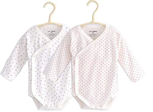 Infant Baby Boys Girls Long Sleeves Kimono Onesies Cotton Side Snap Bodysuit Pack of Fall Winter Baby Clothes