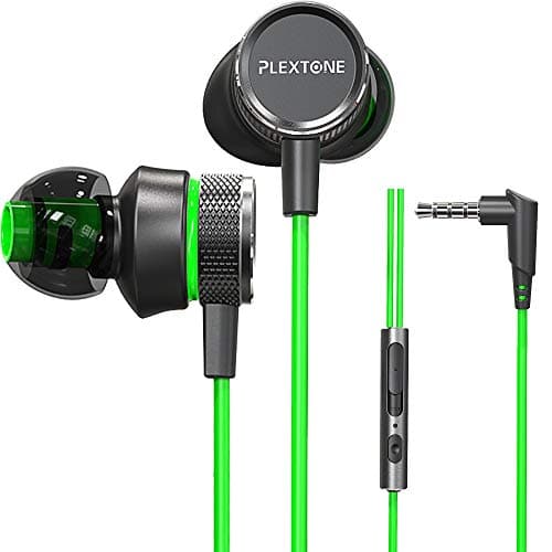 Gaming Earphones,Pasuwisma Earbuds Wired Stereo Bass in-Ear Headphones E-Sport Noise Cancelling Compatible with Mic, HiFi with Extension Cable and Adapter for PC, Laptop and Cellphones.