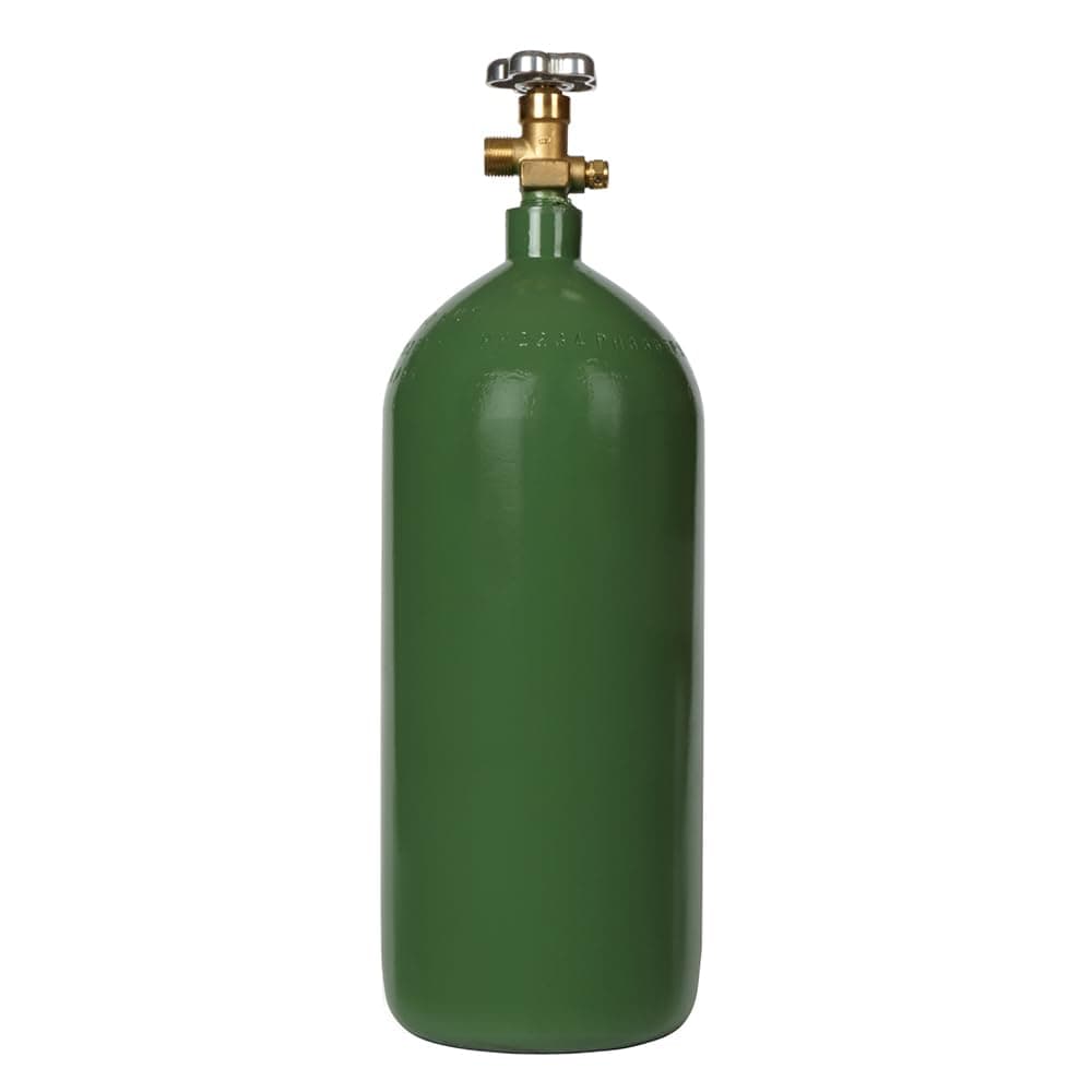 40 cu ft Steel Oxygen Cylinder - CGA540 Valve - DOT Approved