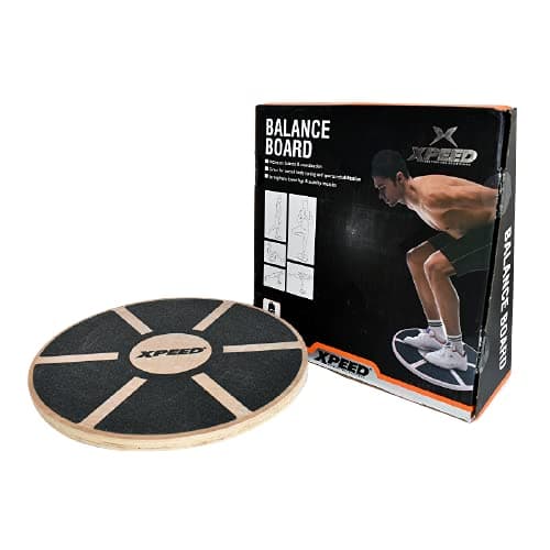 XPEED Fitness Body Balancing Board Unisex Wooden Board for Stability Cor Strength Sports Athletes Fitness Training Equipment