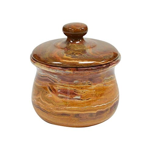 Polished Marble Jar, Amber Shower and Bathroom Accessory