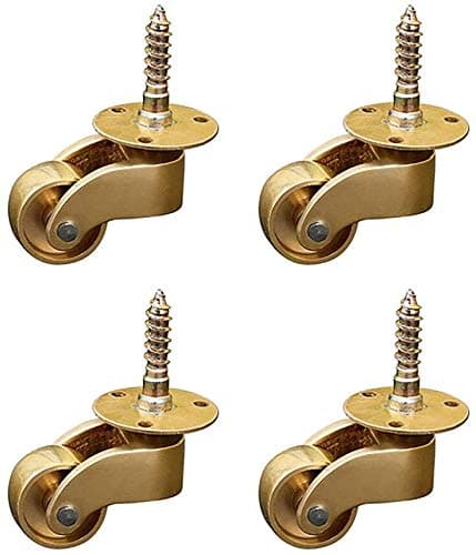 Caster Caster 22mm Brass Casters Universal Wheel, Metal Sofa Furniture Casters,Carrying Capacity 200Kg, Quality Table - Piano Casters,Caster Spare Wheel For Any Place, 4pcs