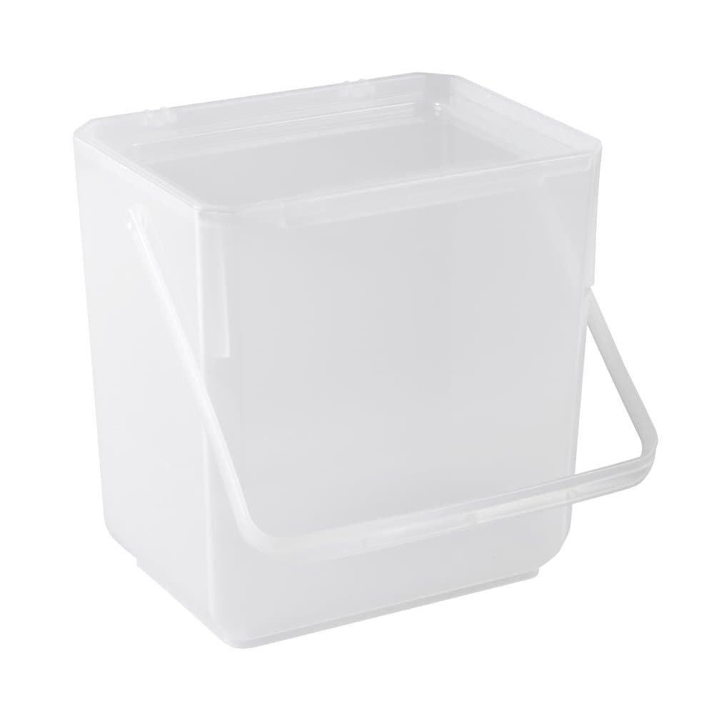 Detergent Box with Handle, 4.5 l, 19 x 14.5 x 20.5 cm, Transparent-Natural