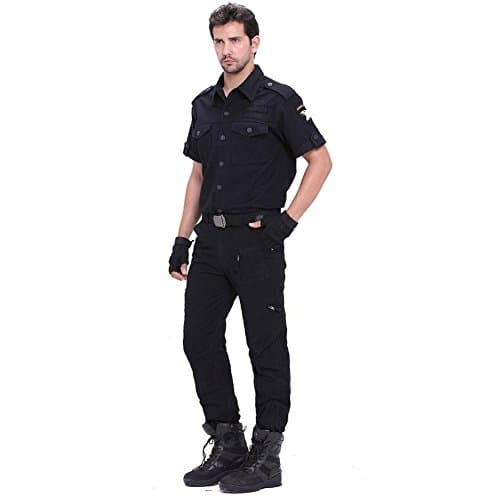 sunsnow Men's Tactical Pants Outdoor Cargo Pants Men Rip-Stop Workout Pants with Multiple-Pockets