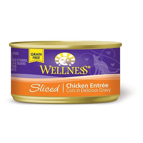 Wellness Sliced Canned Cuts Chicken Adult Canned Cat Food, 5.5 oz.