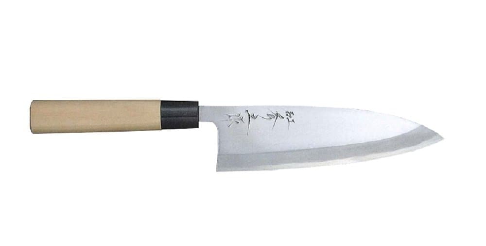 Japanese Beautiful Design Bokashi Fine Edge Blade 5.9 Inch Deba Chef's Knife In Paper Box By Hideyuki (15 cm ( 5.9 inch ))