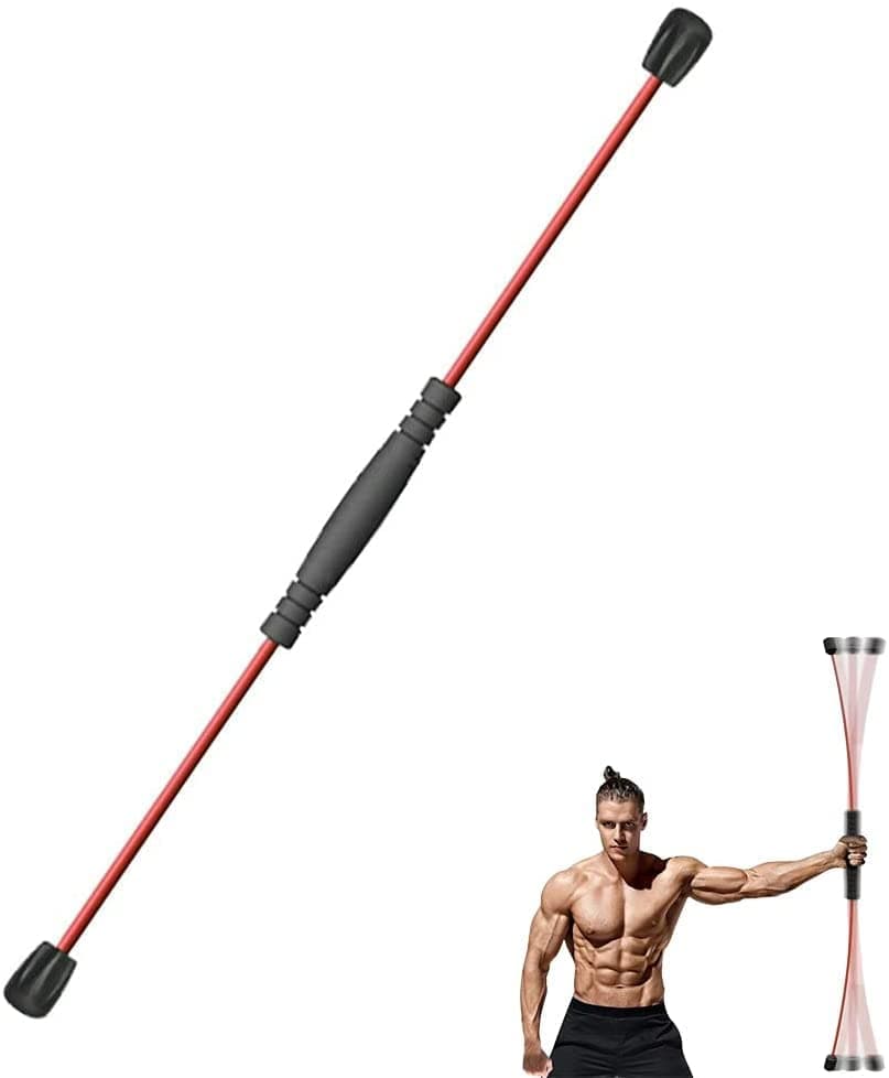 TIT COOPOPE Elastic Fitness Bar,Weighted Workout Bar, Total Body Exercise Bar, Training Muscle Detachable Design Fitness Equipment for Aerobics, Pilates Sports Exercise bar