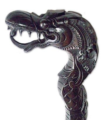 OMA Dragon Walking Stick Wood Carved Dragon Walking Cane Dragon Statue- OMA BRAND