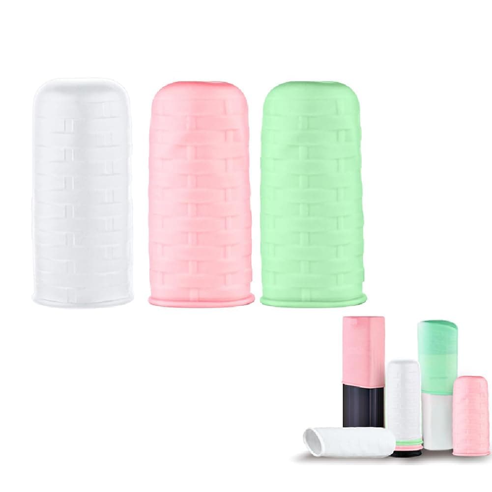 Astonandia 3 Pcs Silicone Sleeves For Travel Covers For Bottles Travel Reusable Sleeve Covers For Toiletries For Luggage - 100 Ml, Multicolor