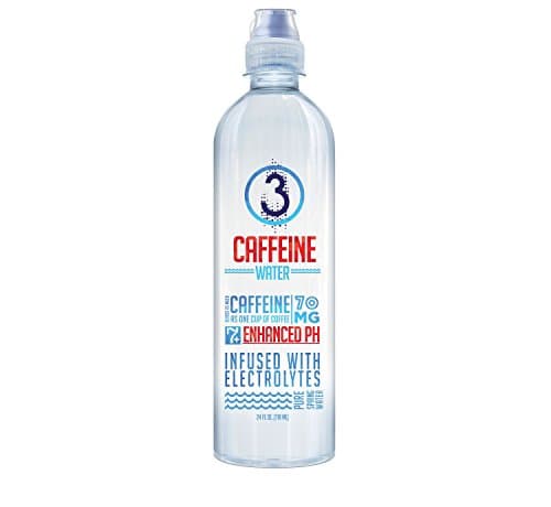 3 Water - 12 Pack 710 mL - Caffeinated Water with Electrolytes & enhanced pH