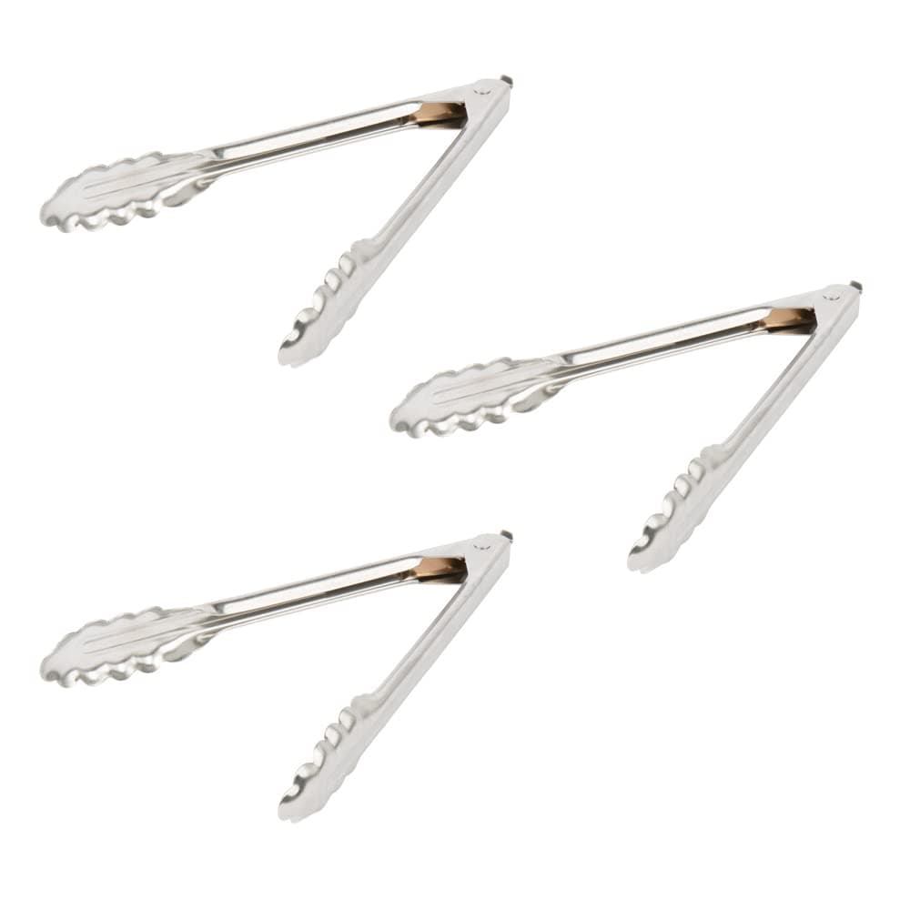 9 inch (3-Pack) Premium Stainless Steel Heavy Duty Locking Tongs