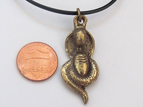 Hindu Lord Shiva Lingam with Snake Brass Pendant - CP027