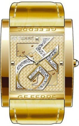 Gf. 9017 m/13 – Watch, Leather Strap Gold