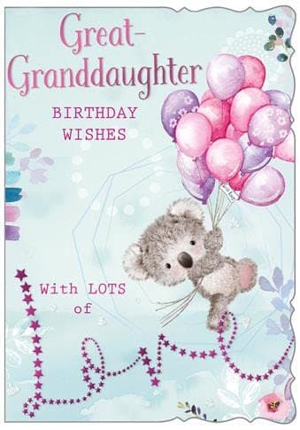 Out Of The Blue Studios LimitedGreat Granddaughter Birthday Wishes With Lots of Love Premium Cards