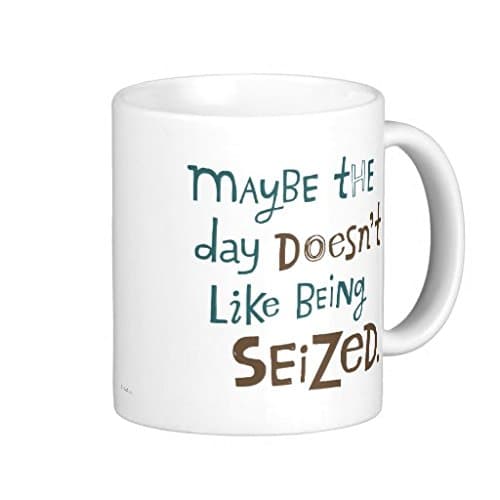 Shoe Box Quote - DaY sEizEd Classic White Coffee Mug