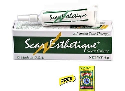 Scar Esthetique Cream for Scar Therapy Treatment Burns Keloid, Acne scar removal cream 4g get free Botan plus Herbal Mouth Freshener