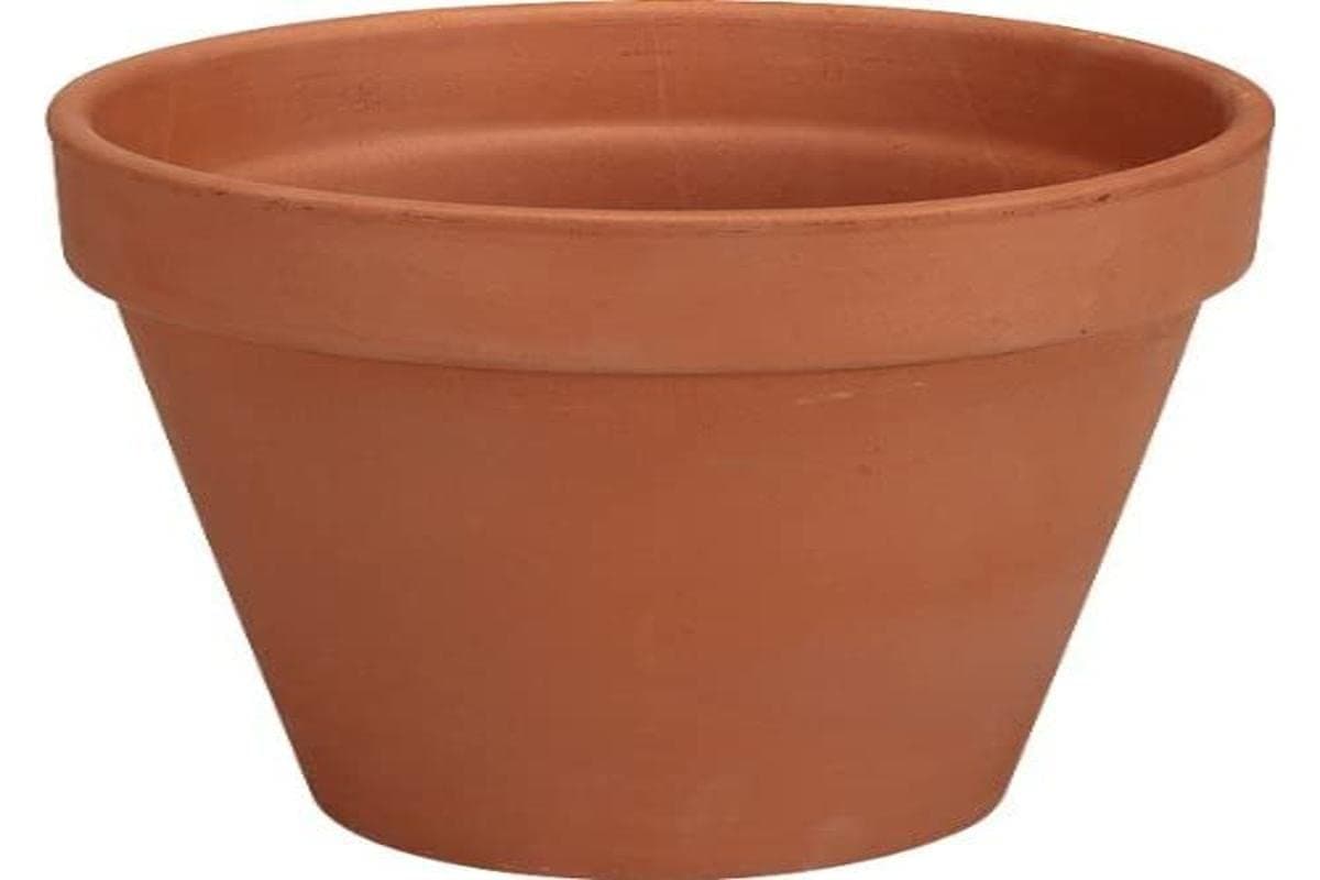 Deroma 01110PZ 4" Tc Std Clay Pot, Terra Cotta